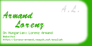 armand lorenz business card